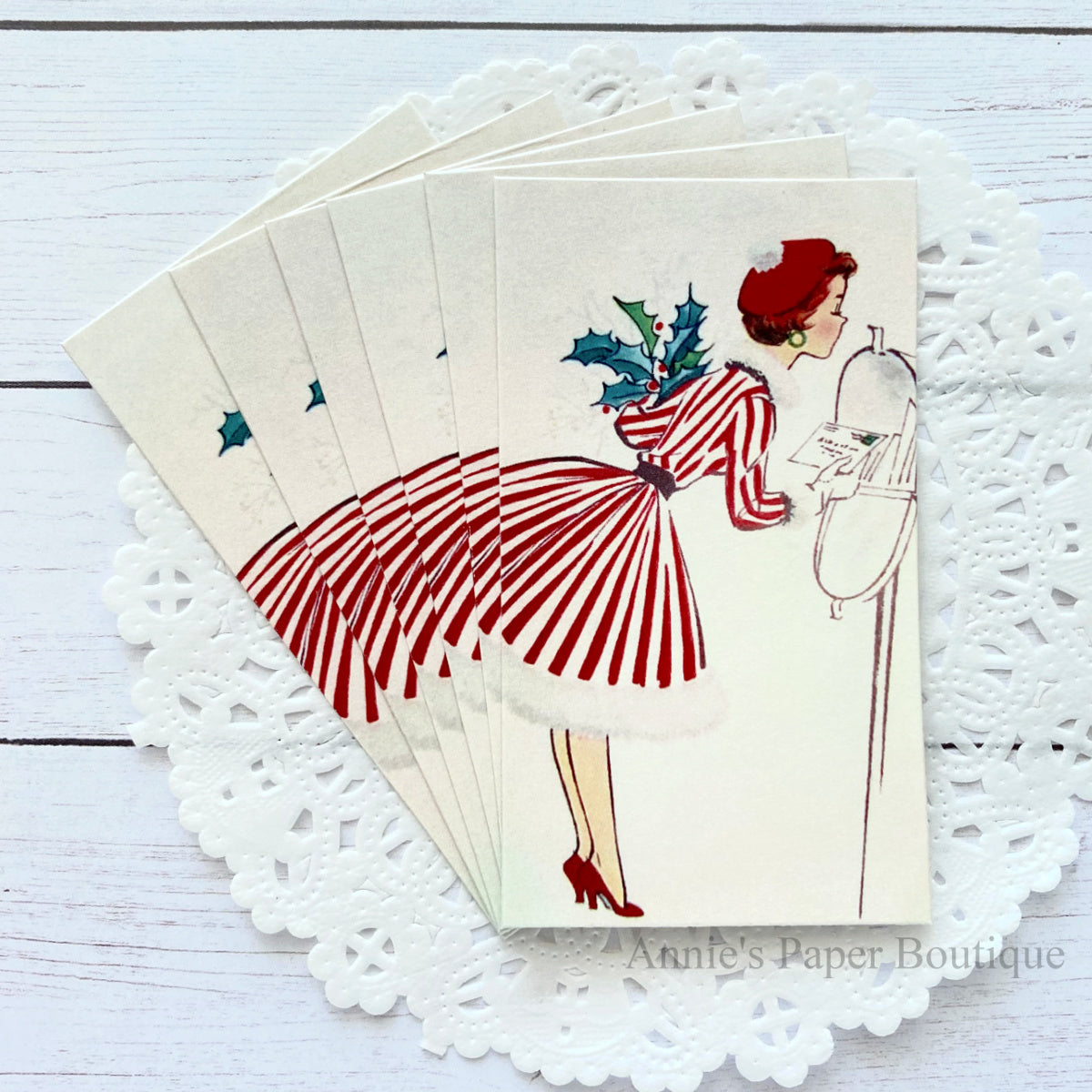 Christmas Letter Retro Tags