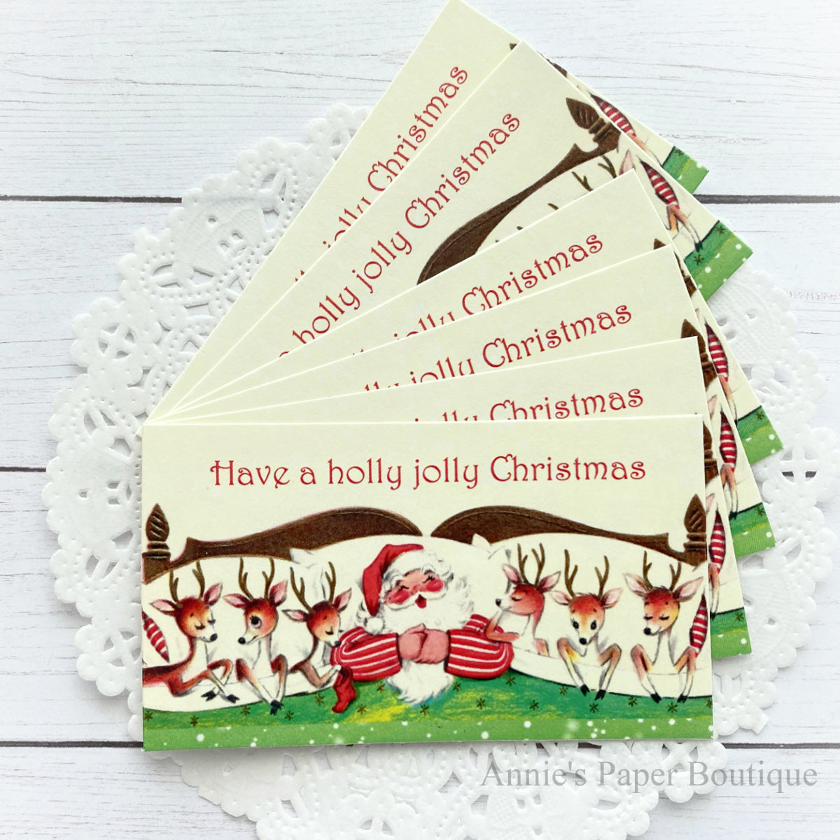 Christmas slumber party vintage inspired tags