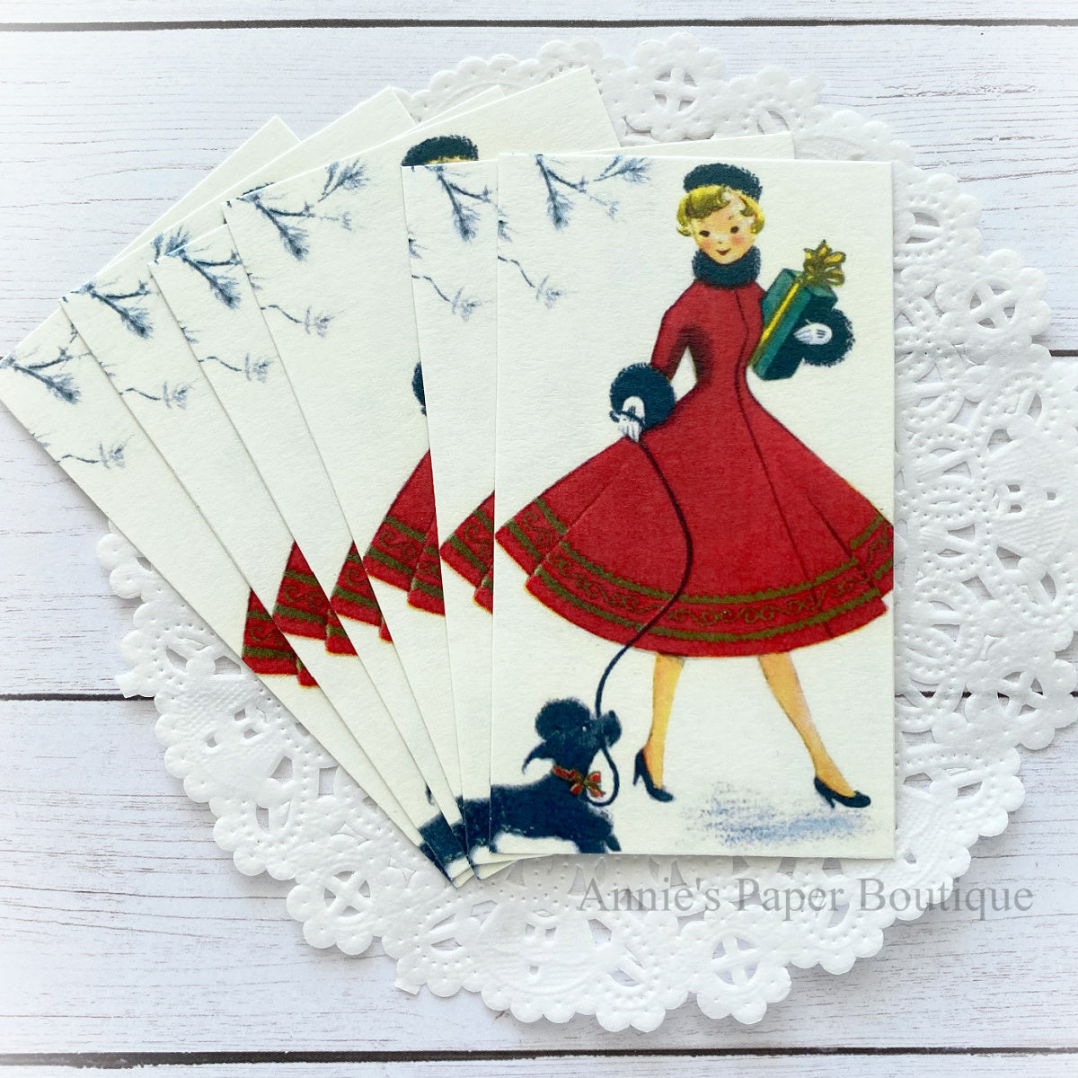 Christmas Stroll Retro Tags