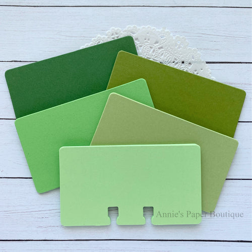 Green Rotary File Cards
