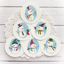 Round Snowman Tags