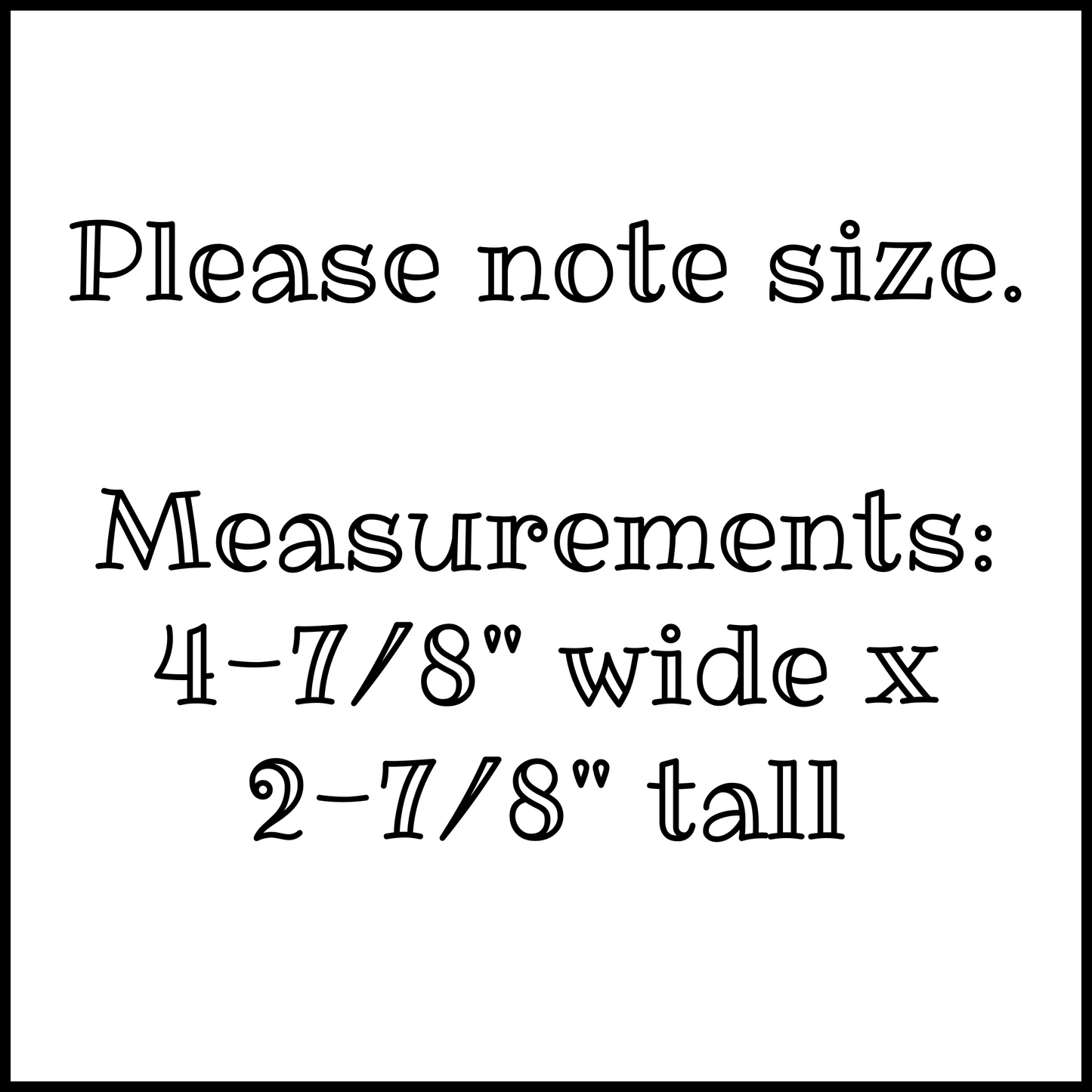 Size measurements for Toe Tag Bookmark