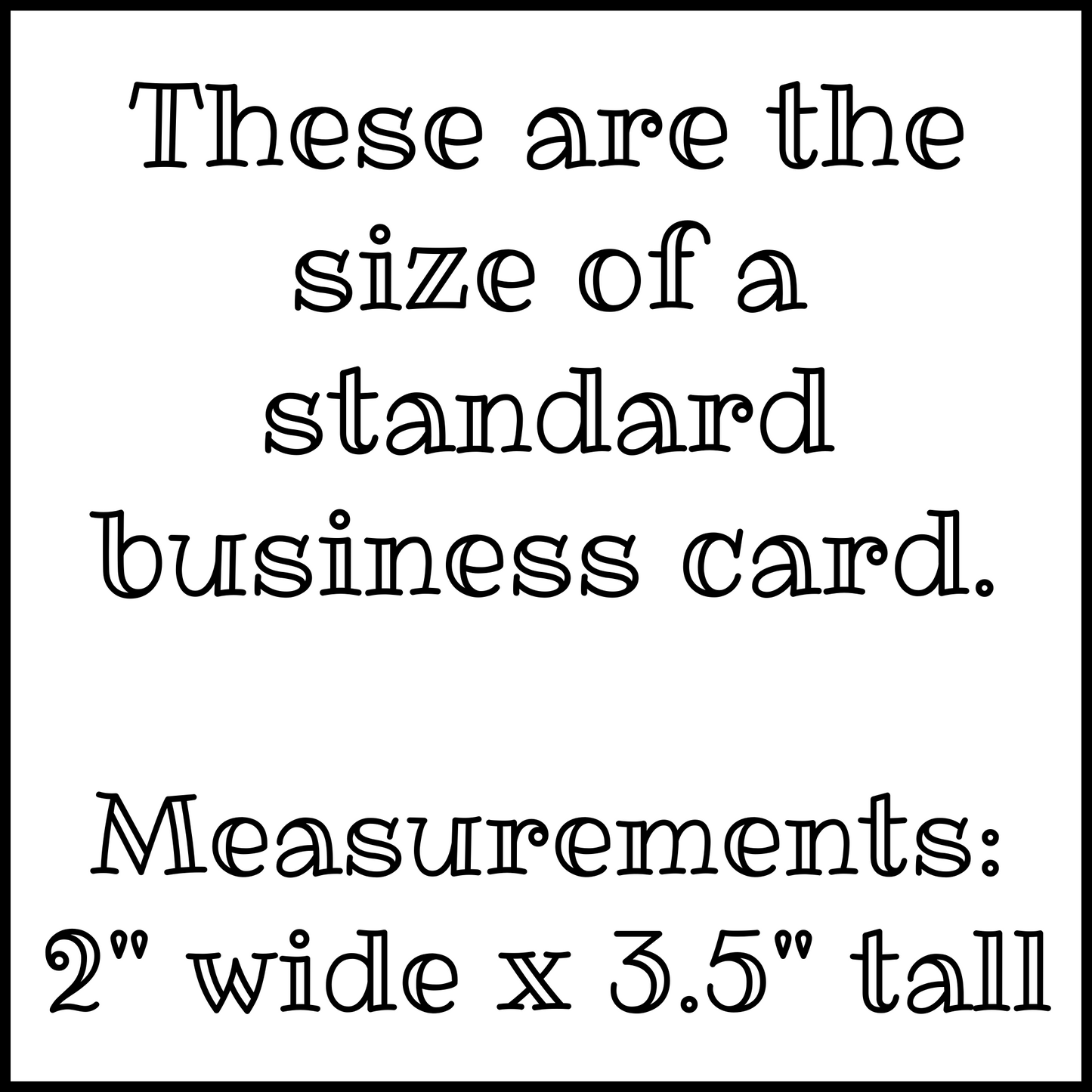 Mini Library Card Measurements