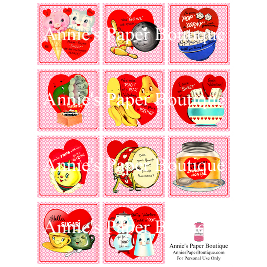 Vintage Valentines Printable Tags