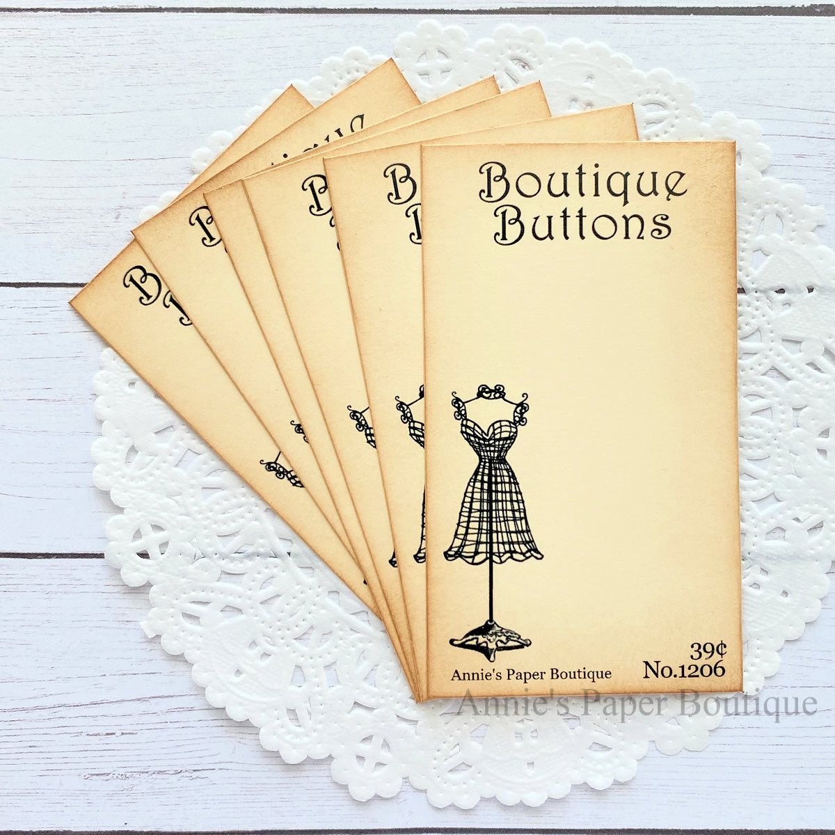 Button Card Vintage Inspired Tags