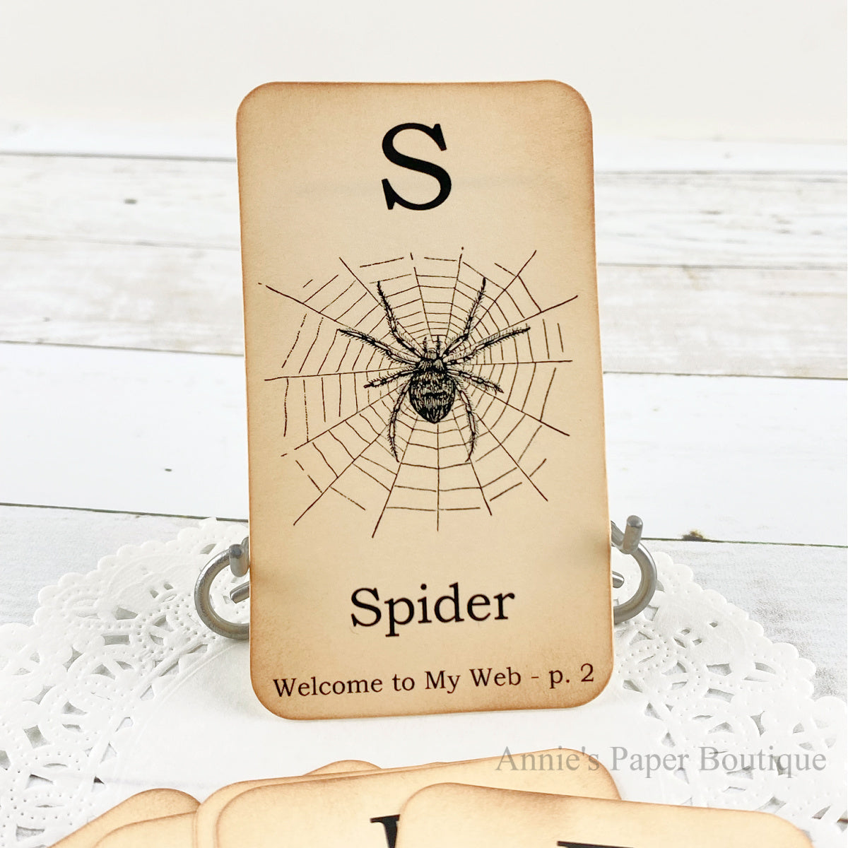 Halloween Flashcards Vintage Inspired Tags