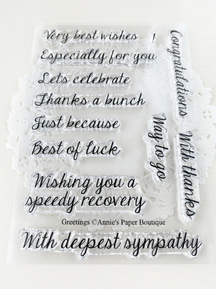 Greetings Clear Stamp Set