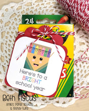 Here's to a Bright School Year - Printable Tags