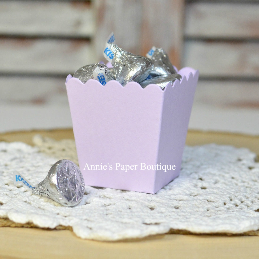 Lavender Purple Mini Popcorn Boxes