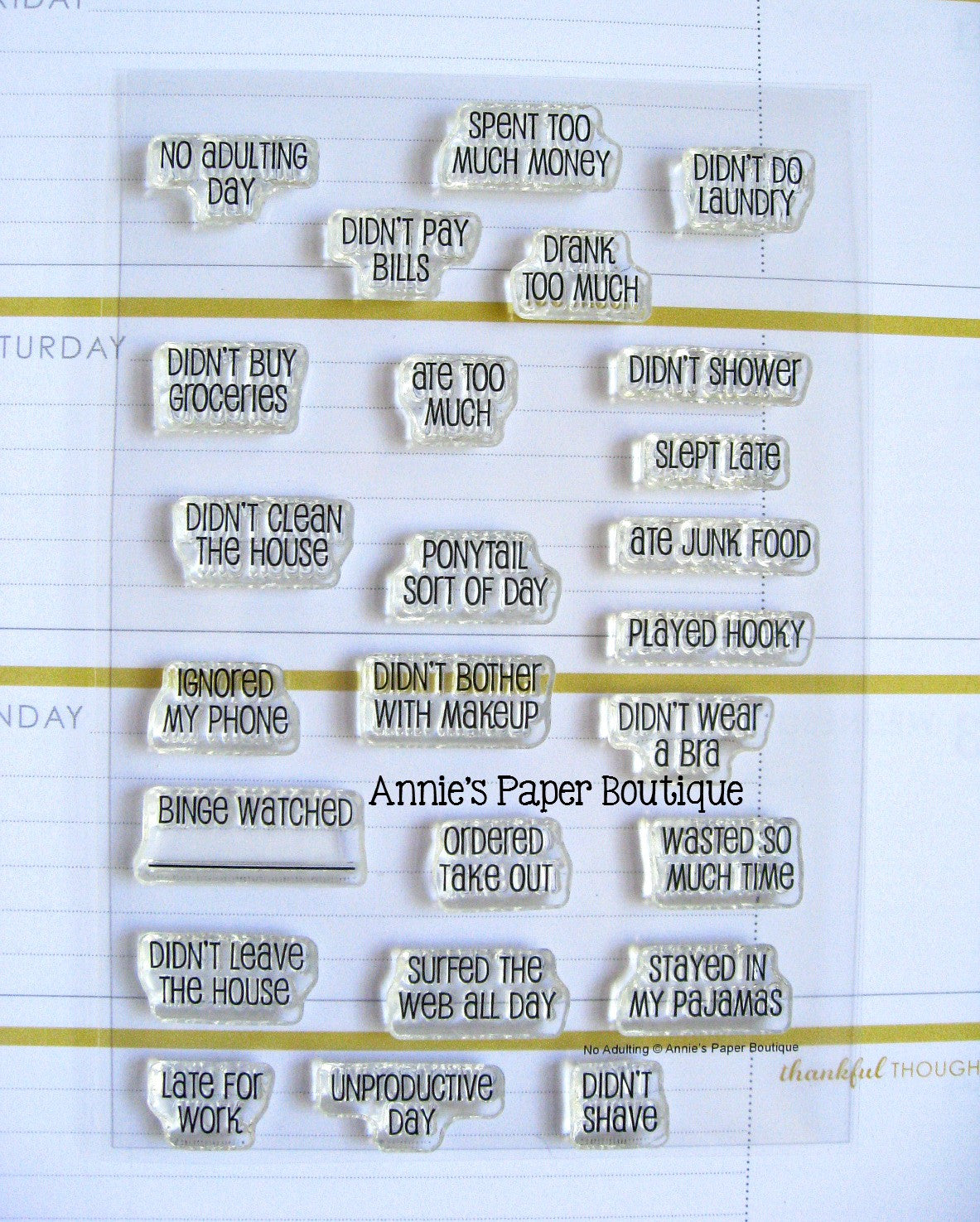 Planner Stamps - Adulting, Snarky, Sassy