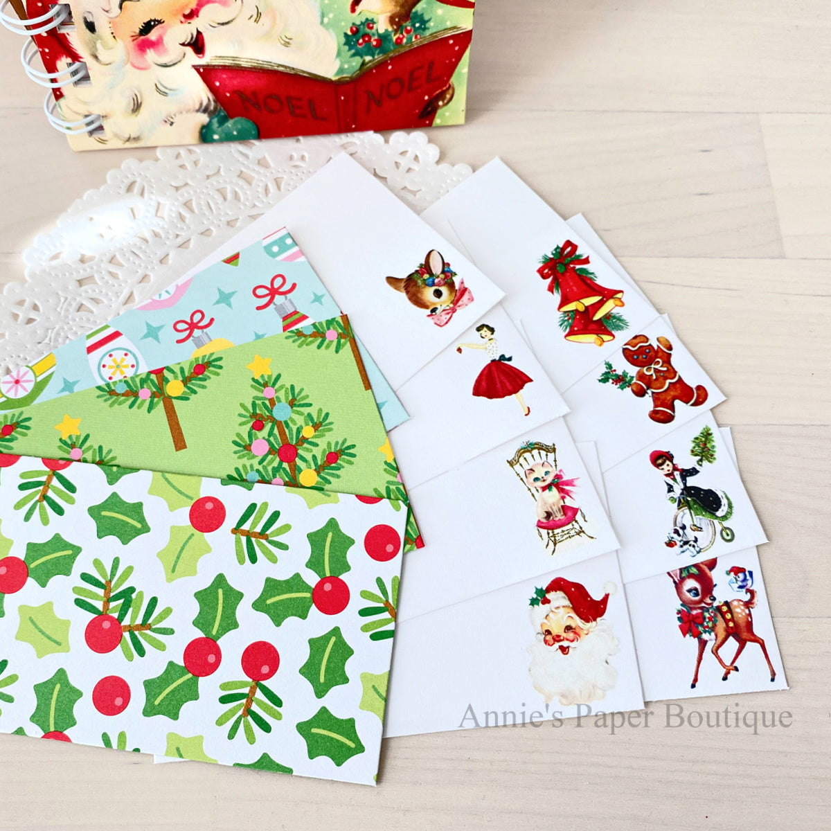 Santa and Reindeer Mini Jotter Pages