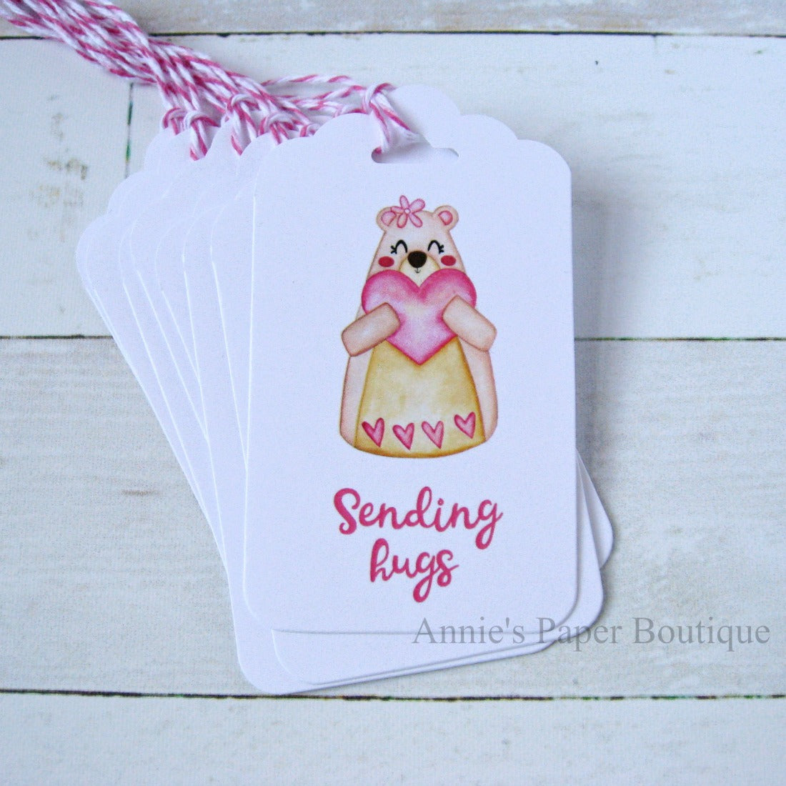 Sending Hugs Bear Gift Tags
