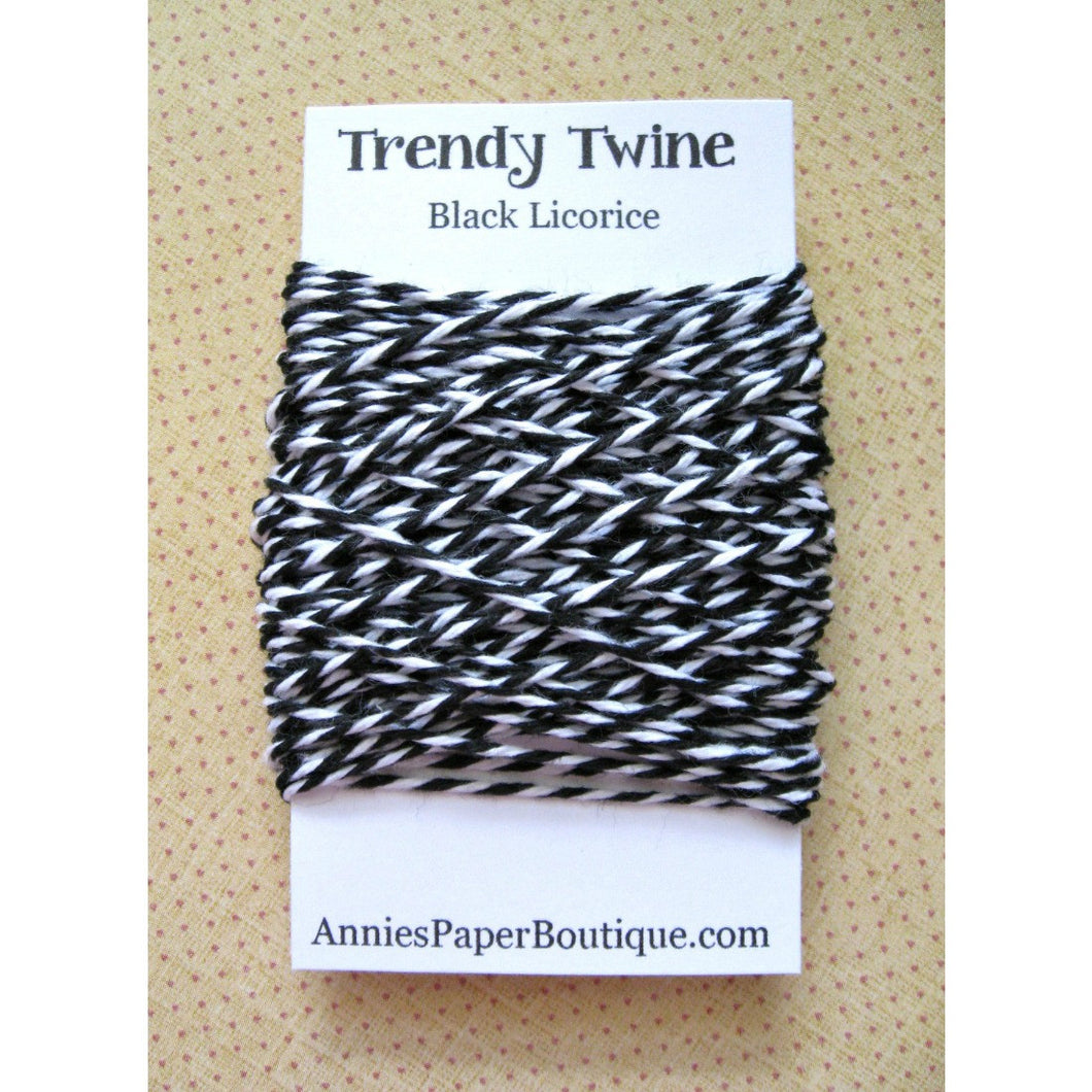 Black and white bakers twine