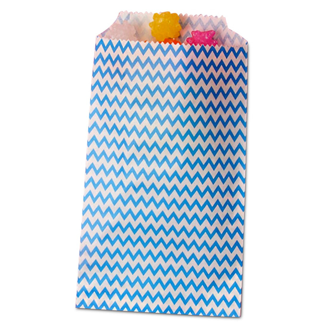 Blue Chevron Treat Bags