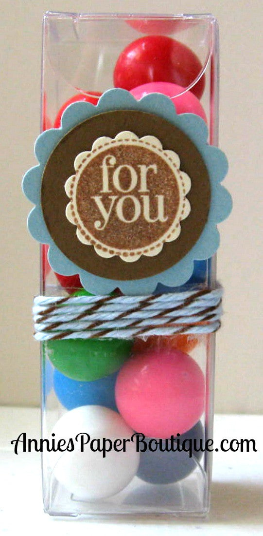 Short Candy Chutes - 1" x 3" Clear Boxes
