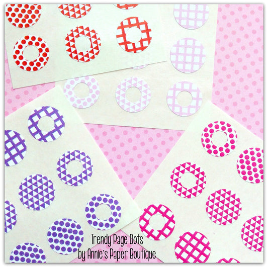 Color Me Happy Trendy Page Dots - Reinforcement Stickers