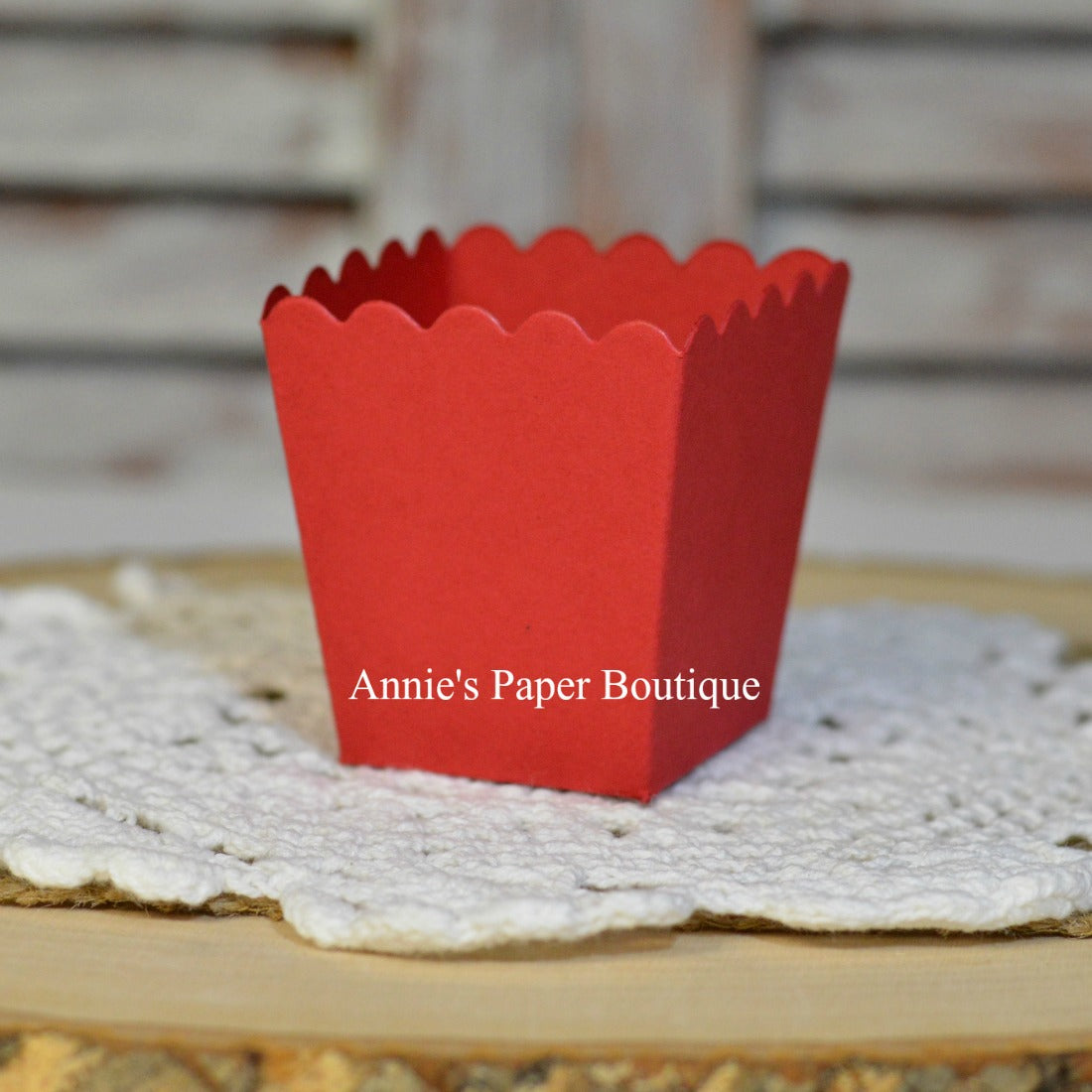 Cranberry Mini Popcorn Boxes - 2-1/4"