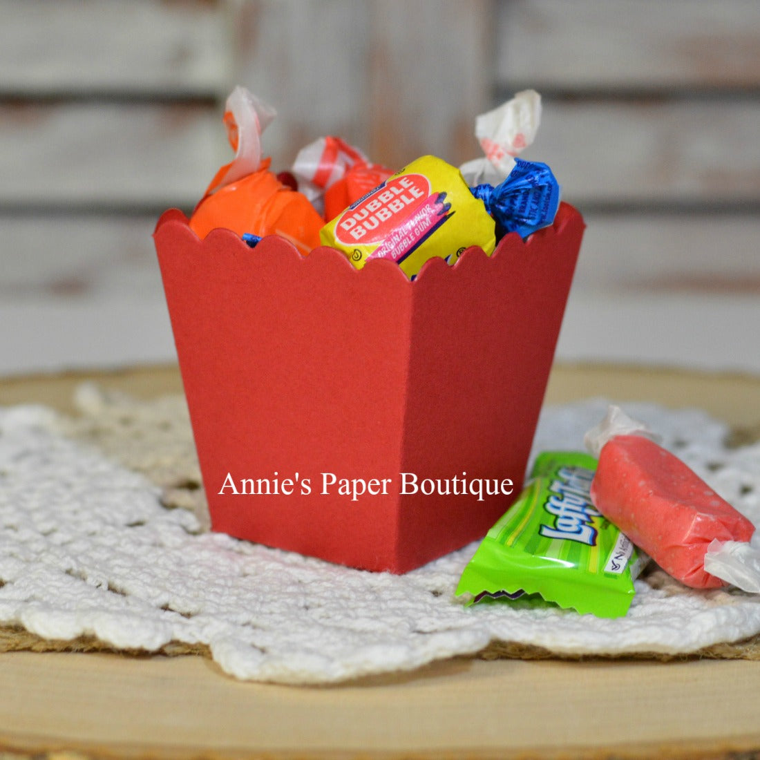 Cranberry Mini Popcorn Boxes - 2-1/4"