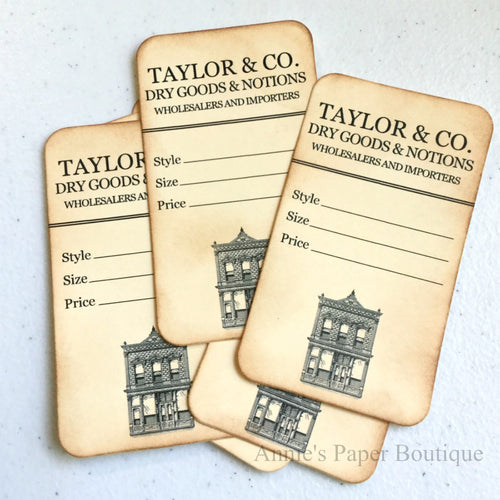 Dry Goods & Notions Vintage Inspired Tags