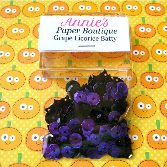 Grape Licorice Batty Sequins