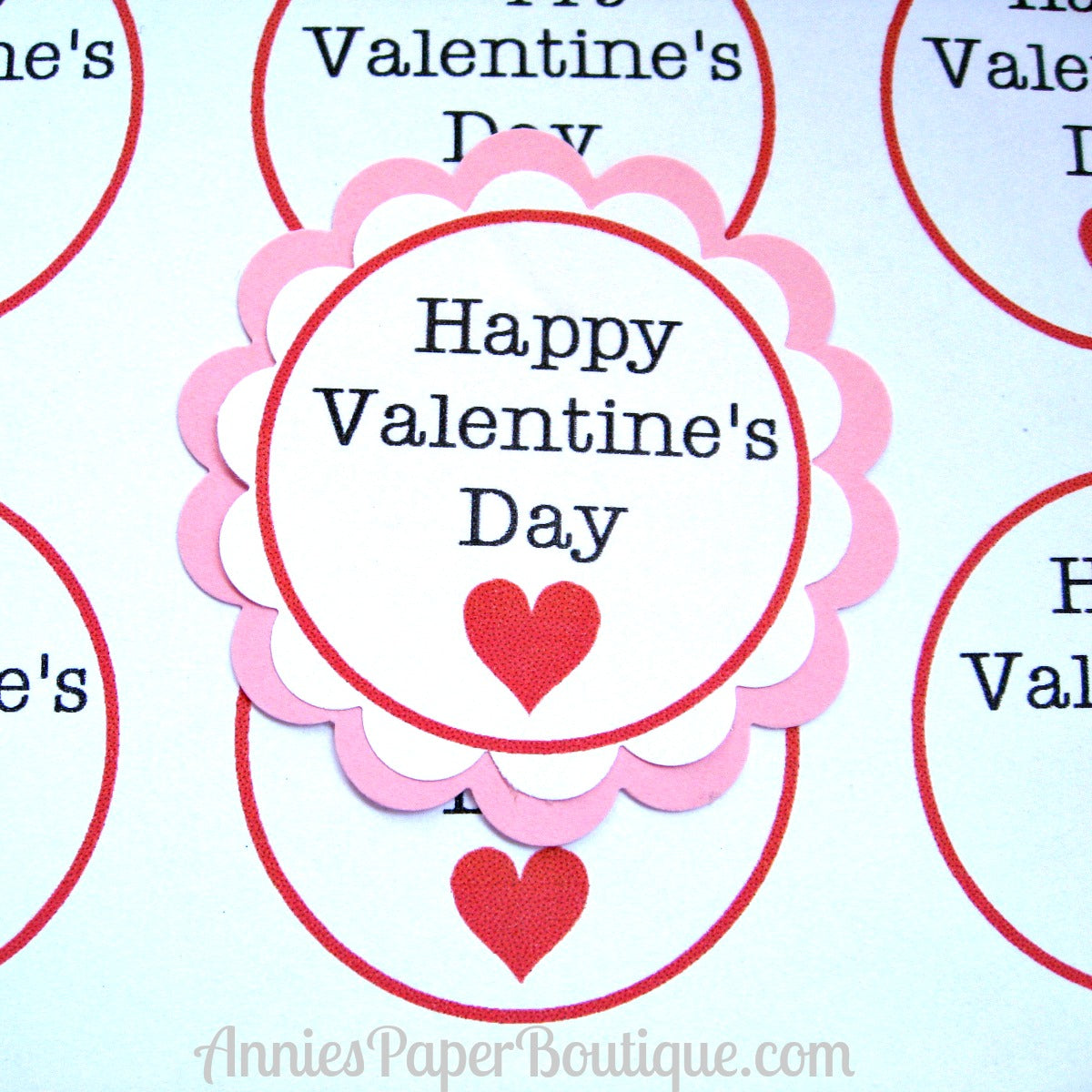Happy Valentine's Day Print & Punch Tags