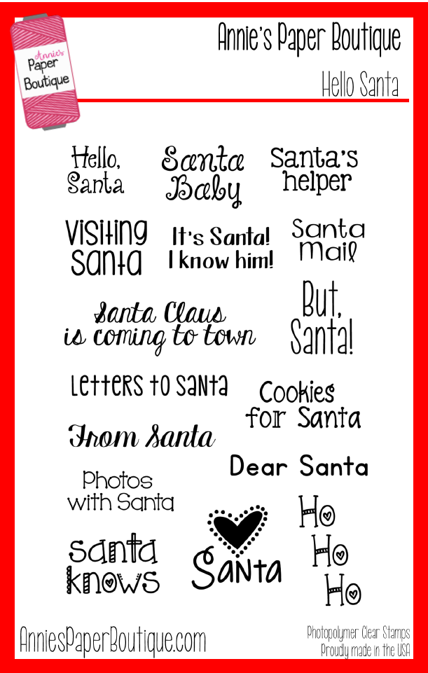 Hello Santa Clear Christmas Stamps