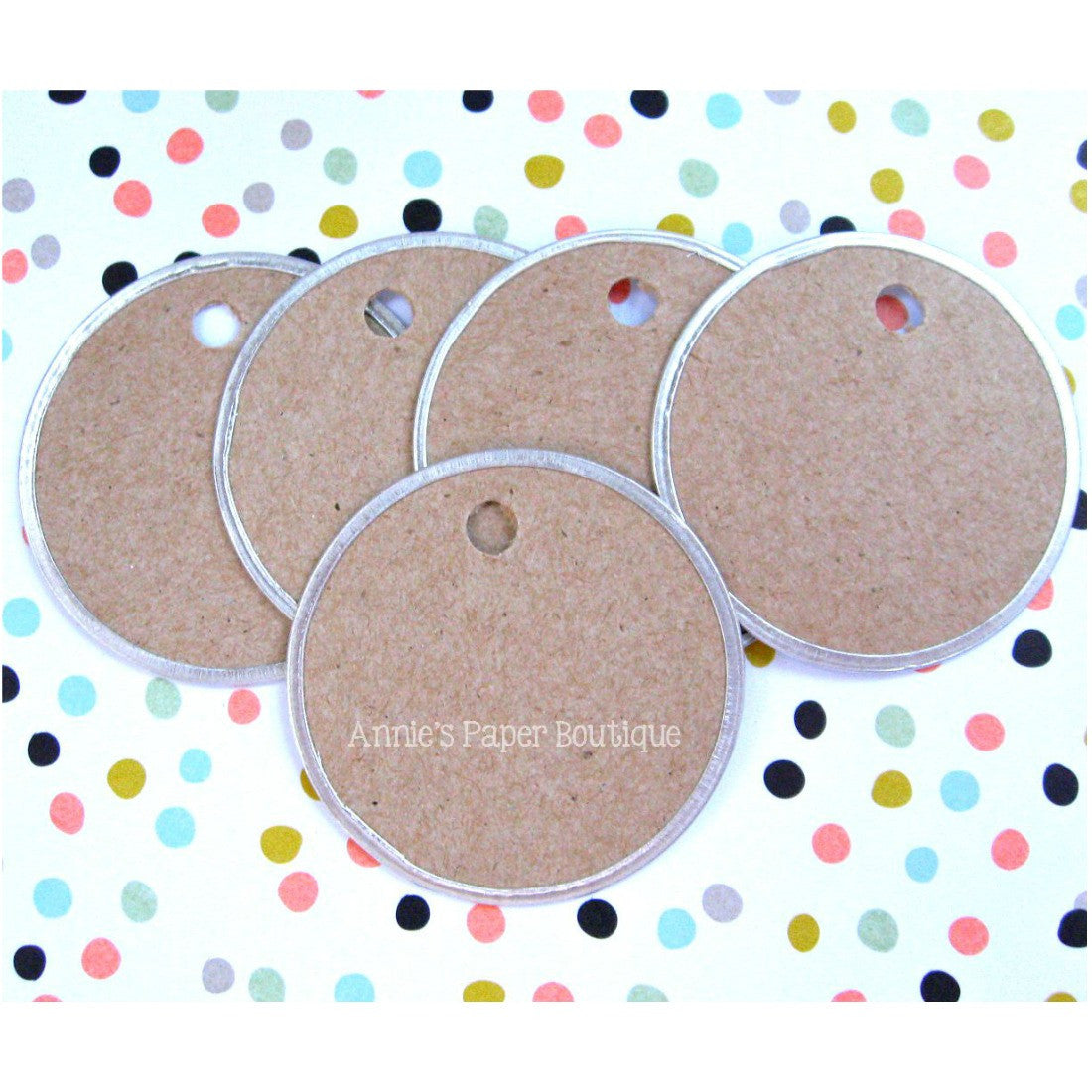 Kraft Metal Rim Tags - 1-9/16"