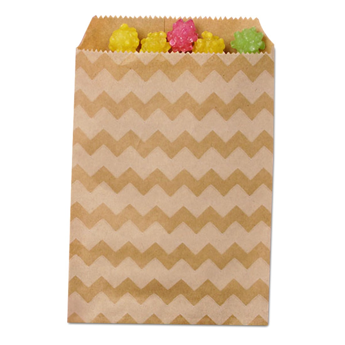 Kraft Chevron Treat Bag - Mid Size