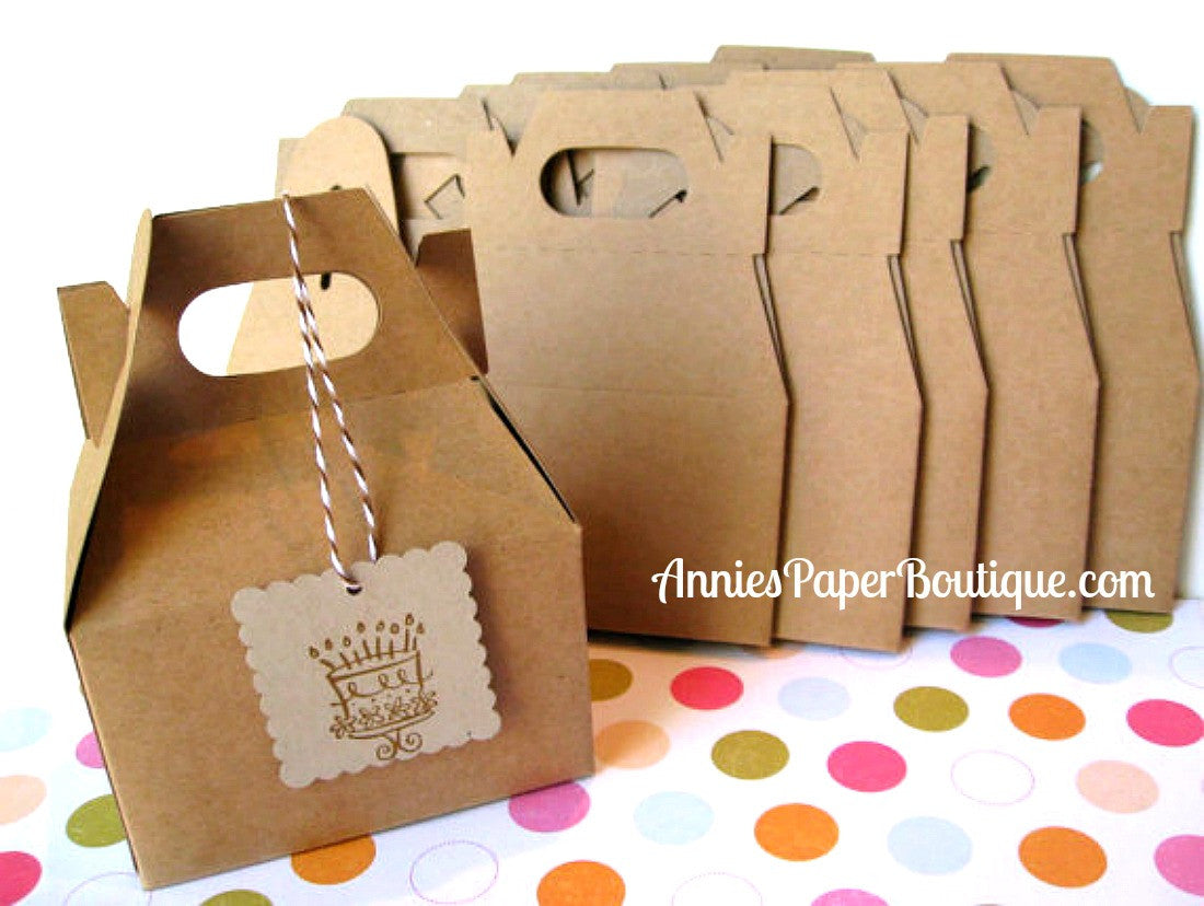 Small Gable Boxes - 4" x 2-1/2" x 2-1/2" Kraft Boxes