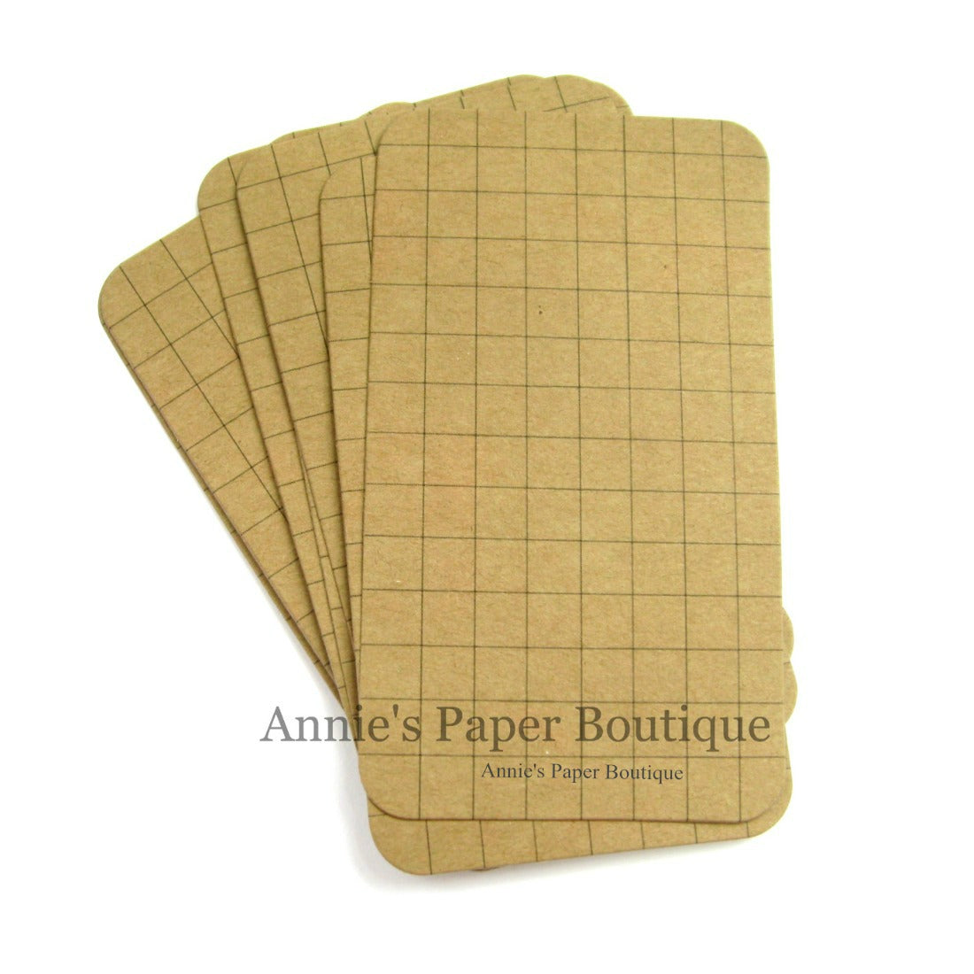 Grid Kraft Journaling Cards