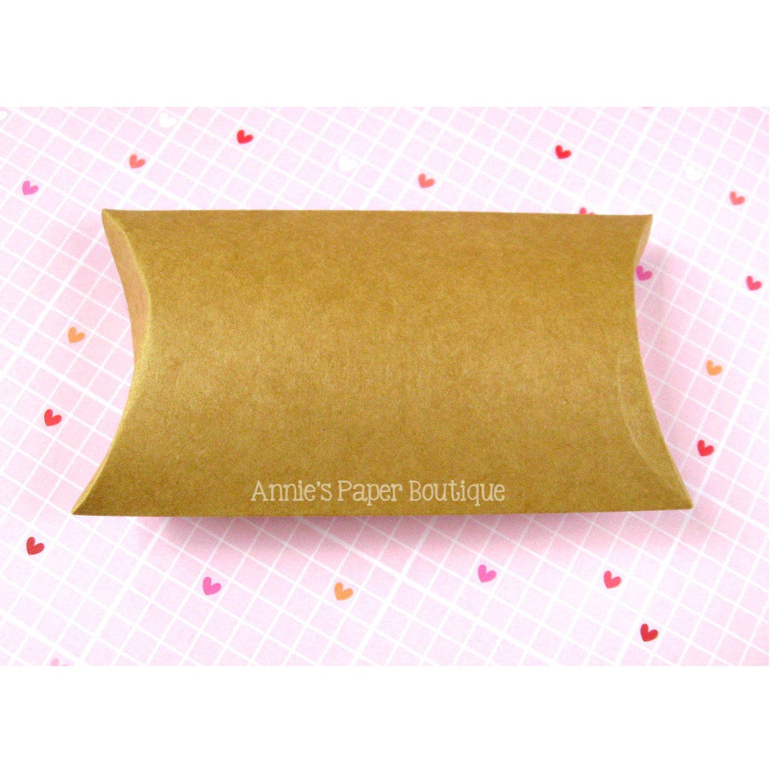 Large Kraft Pillow Boxes - 3" x 1" x 5"