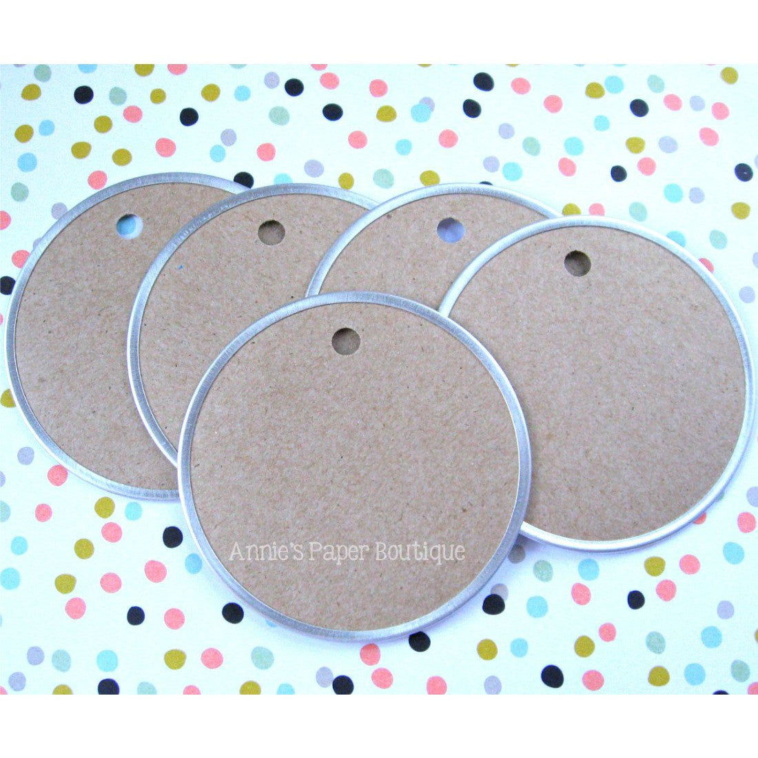 Large Kraft Metal Rim Tags - 2-1/4"