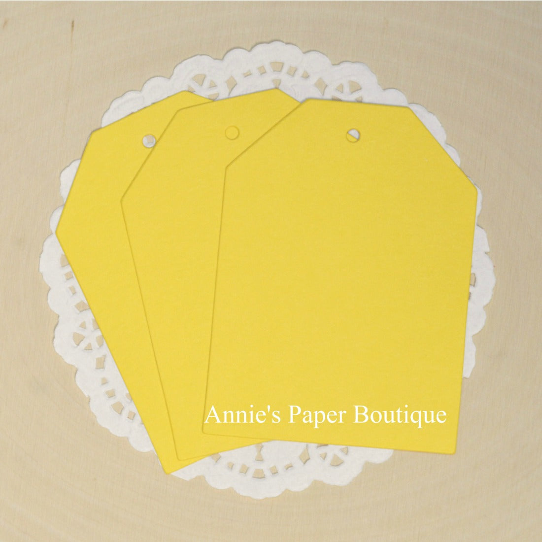 Lemon Yellow Cardstock Hang Tags