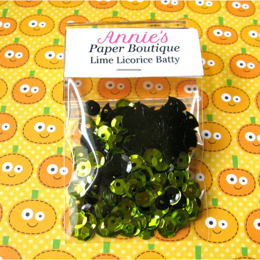 Lime Licorice Batty Sequins