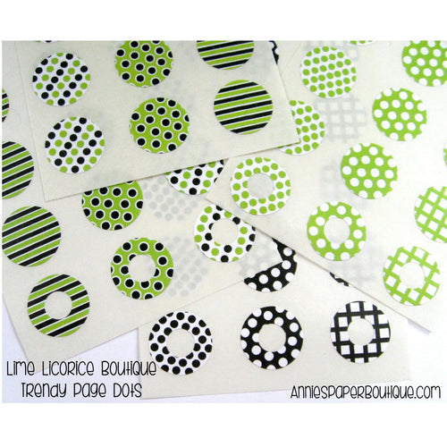 Lime Licorice Trendy Page Dots