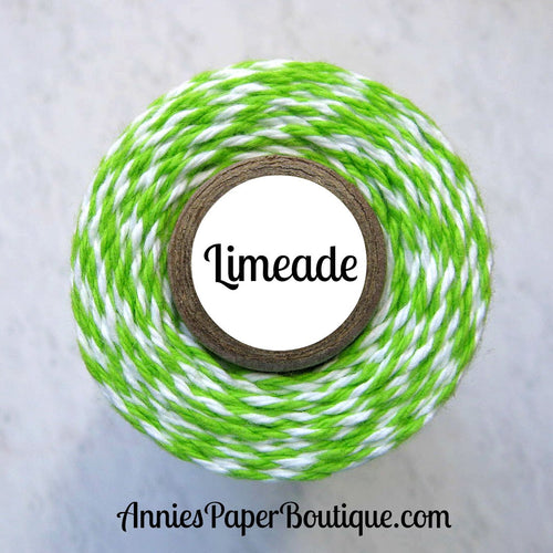 Lime Green and White Trendy Bakers Twine
