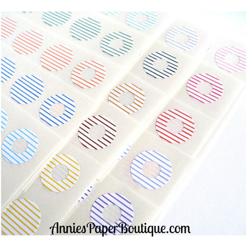 Lined Trendy Page Dots™ - Hole Reinforcers, Planner Stickers