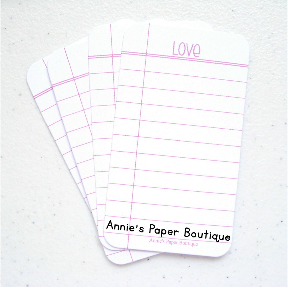 Love notebook paper journaling card