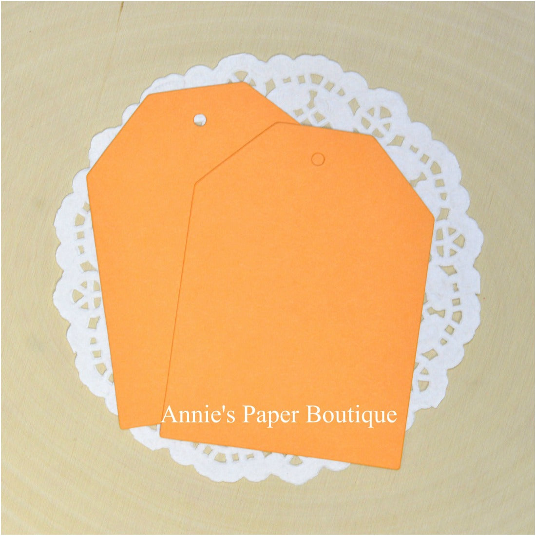 Mango Orange Cardstock Hang Tags