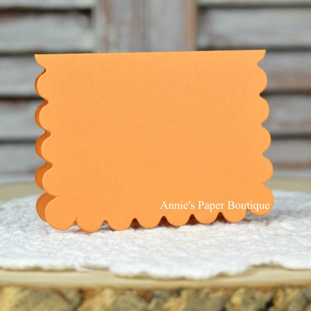 Mango Orange Scallop Note Cards