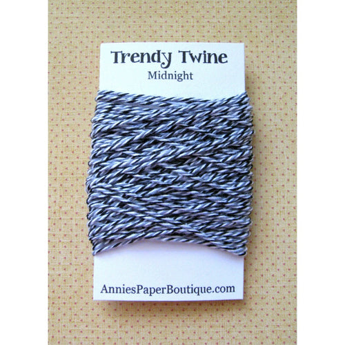 Midnight Trendy Bakers Twine Mini - Black, Gray, and White
