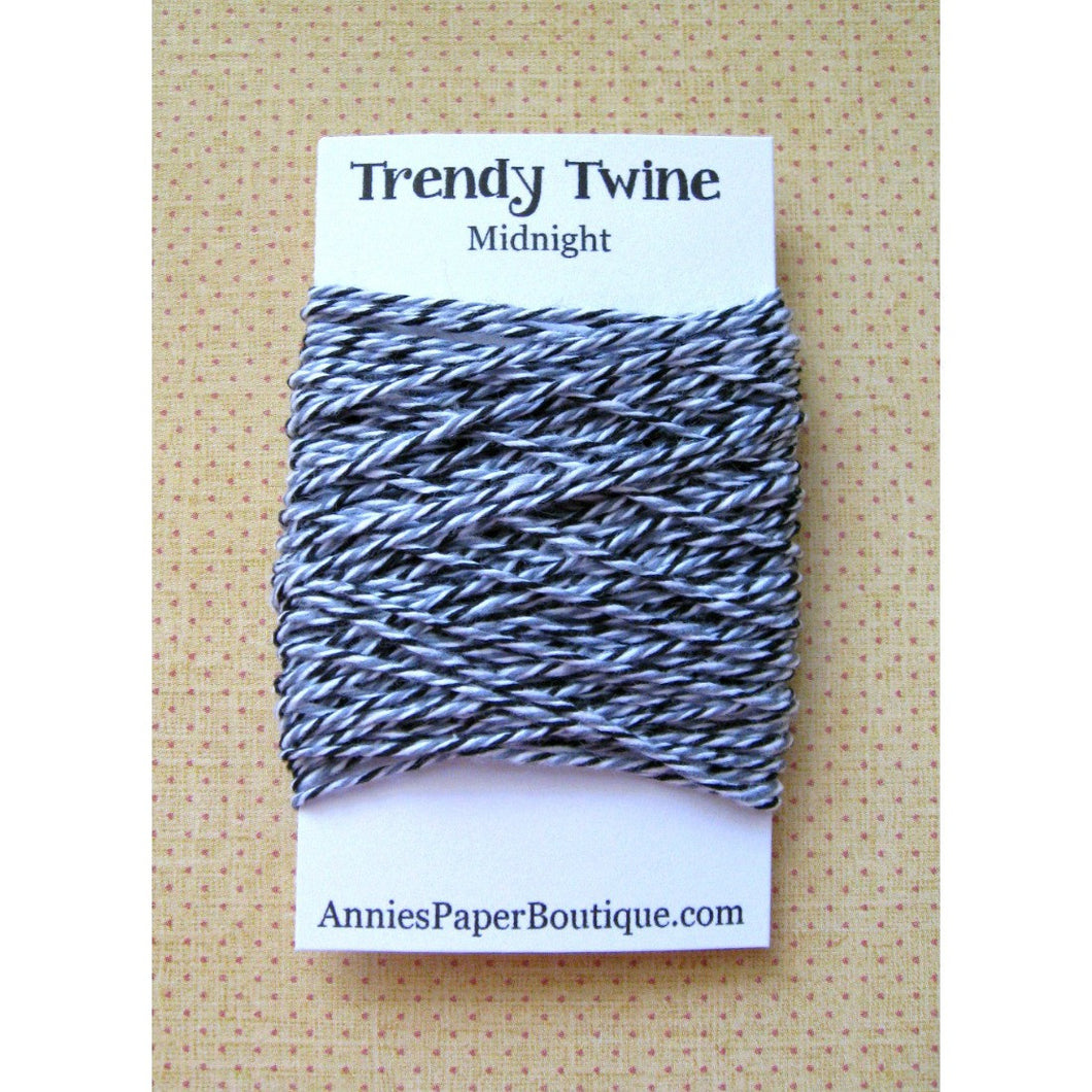 Midnight Trendy Bakers Twine Mini - Black, Gray, and White