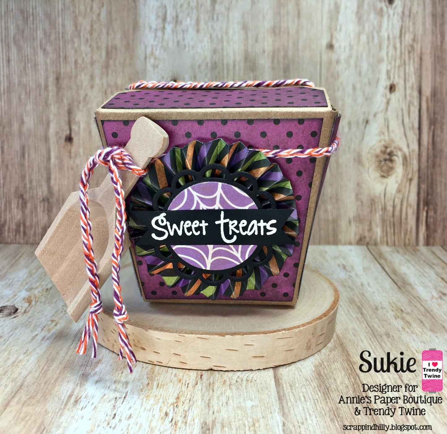 Kraft Mini Take Out Boxes - Decorated