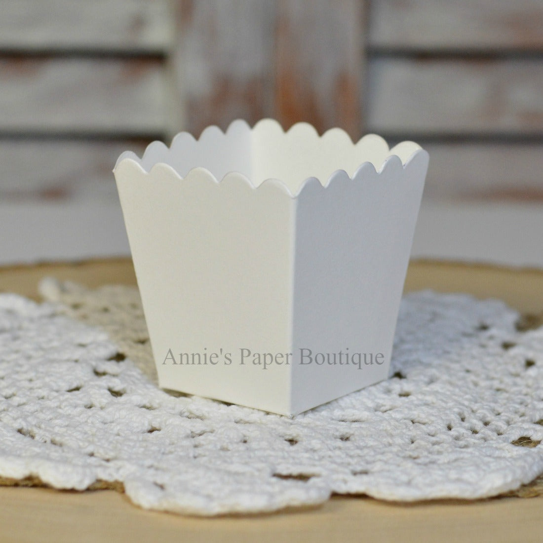 Natural White Mini Popcorn Boxes