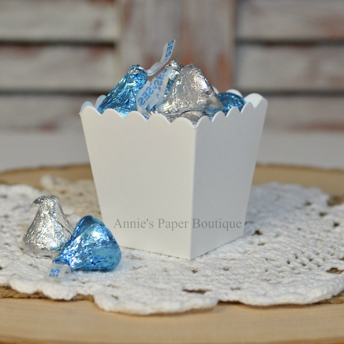 Natural White Mini Popcorn Boxes