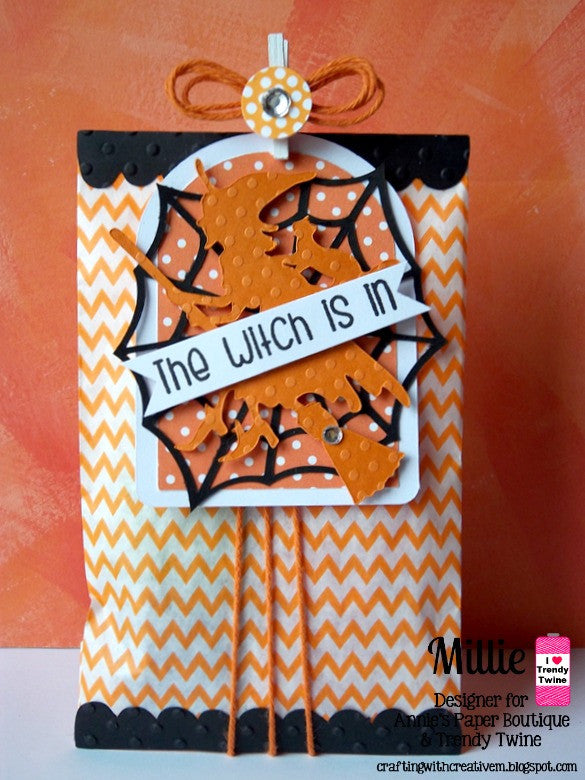 Orange Chevron Treat Bags - 3-1/4" x 5-1/8" Paper Bags