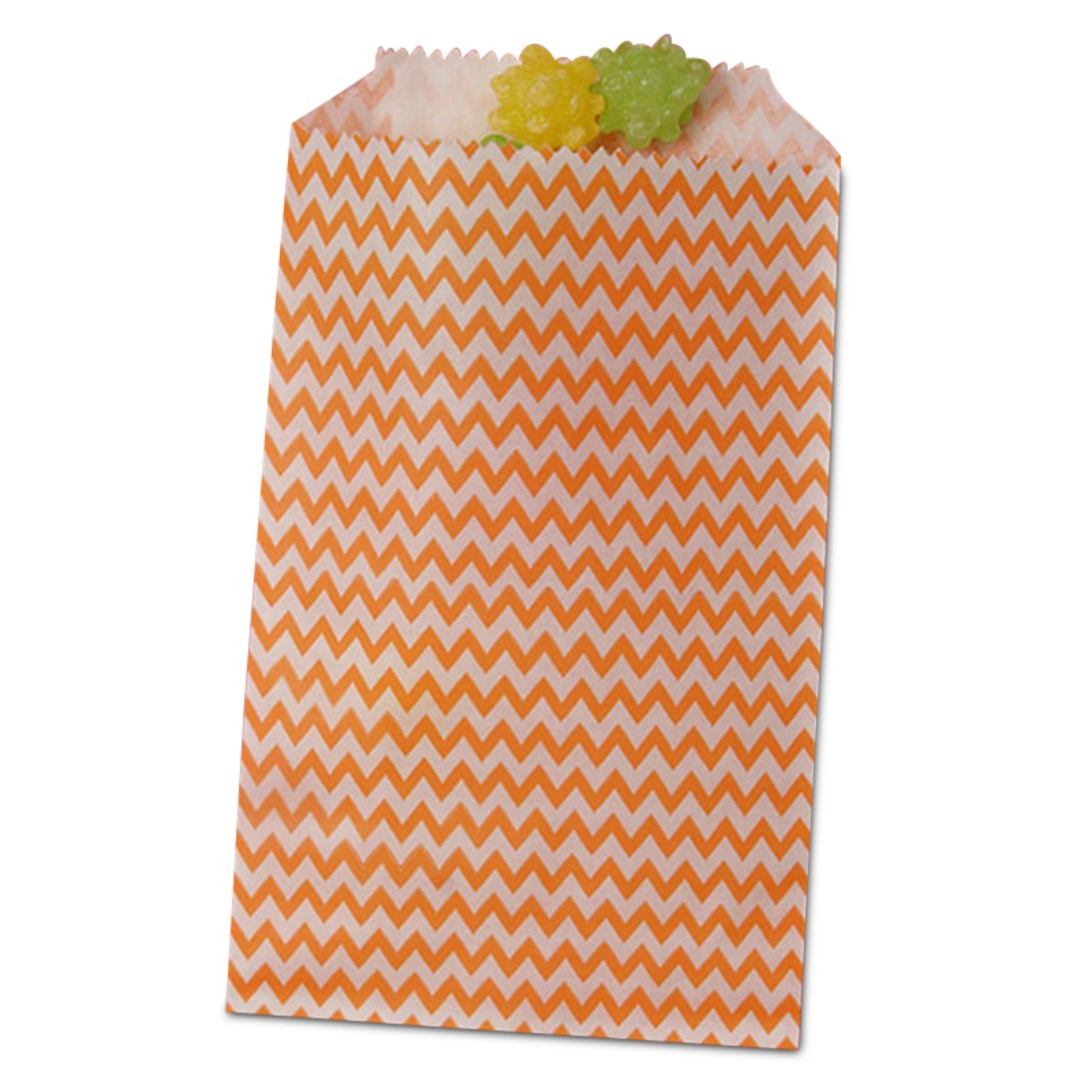 Orange Chevron Treat Bags