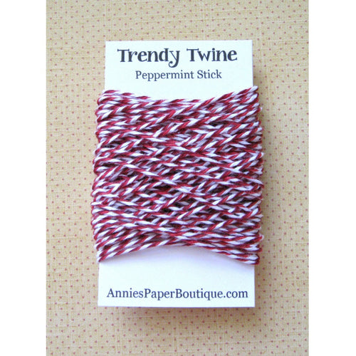 Peppermint Stick Trendy Bakers Twine Mini - Red, Burgundy, & White