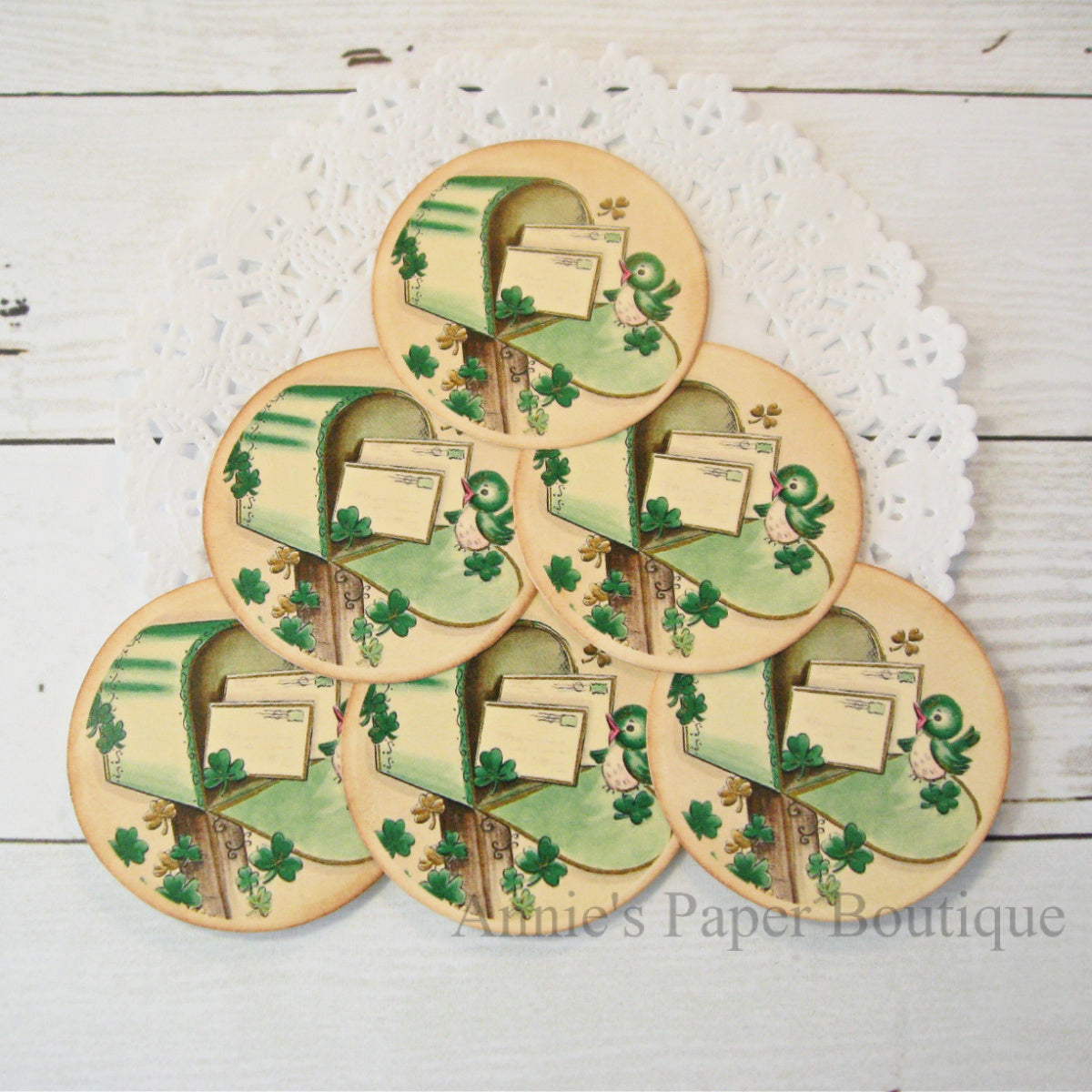 St. Patrick's Day Happy Mail Vintage Inspired Tags