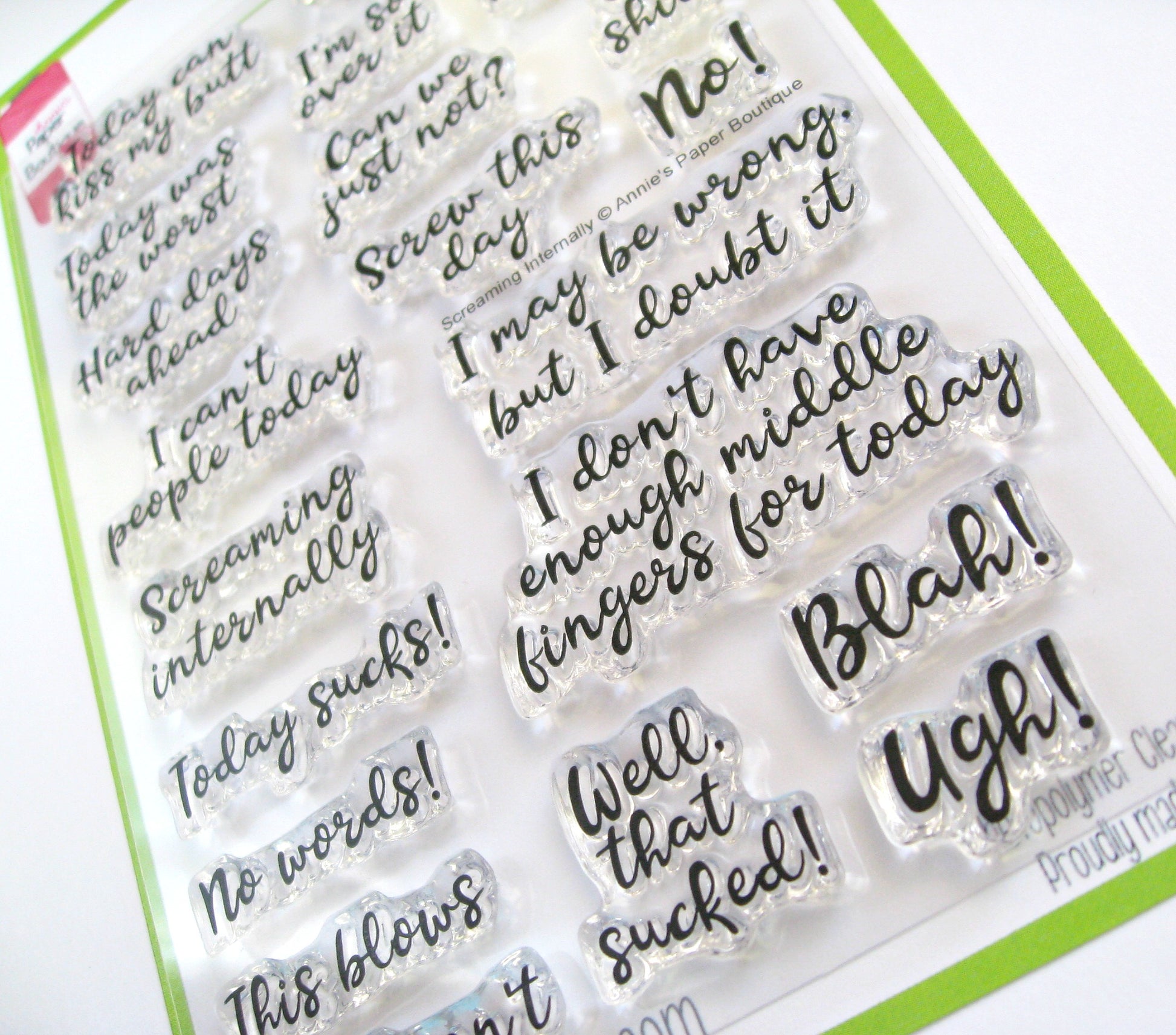 Screaming Internally planner stamps